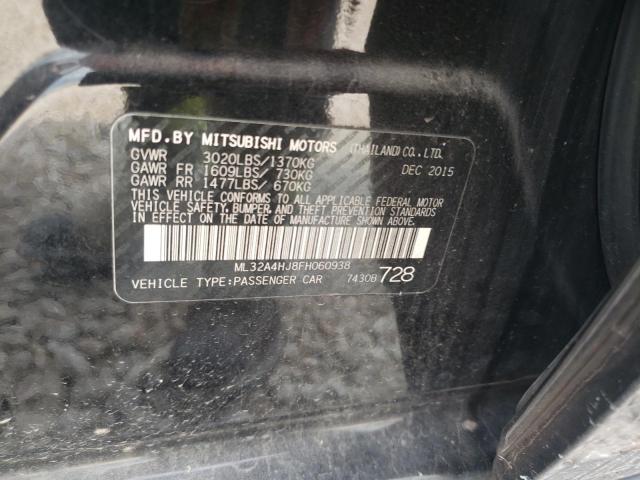 2015 Mitsubishi Mirage Es VIN: ML32A4HJ8FH060938 Lot: 57947264