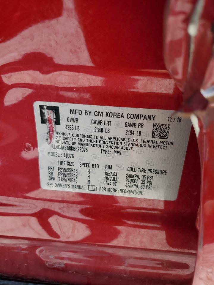 KL4CJASB8KB822075 2019 Buick Encore Preferred