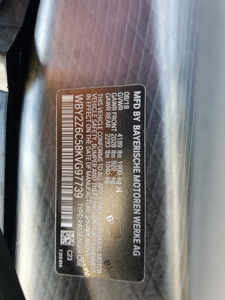 WBY2Z6C58KVG97739 2019 BMW I8