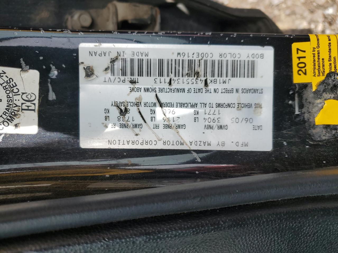 JM1BK143551347113 2005 Mazda 3 Hatchback