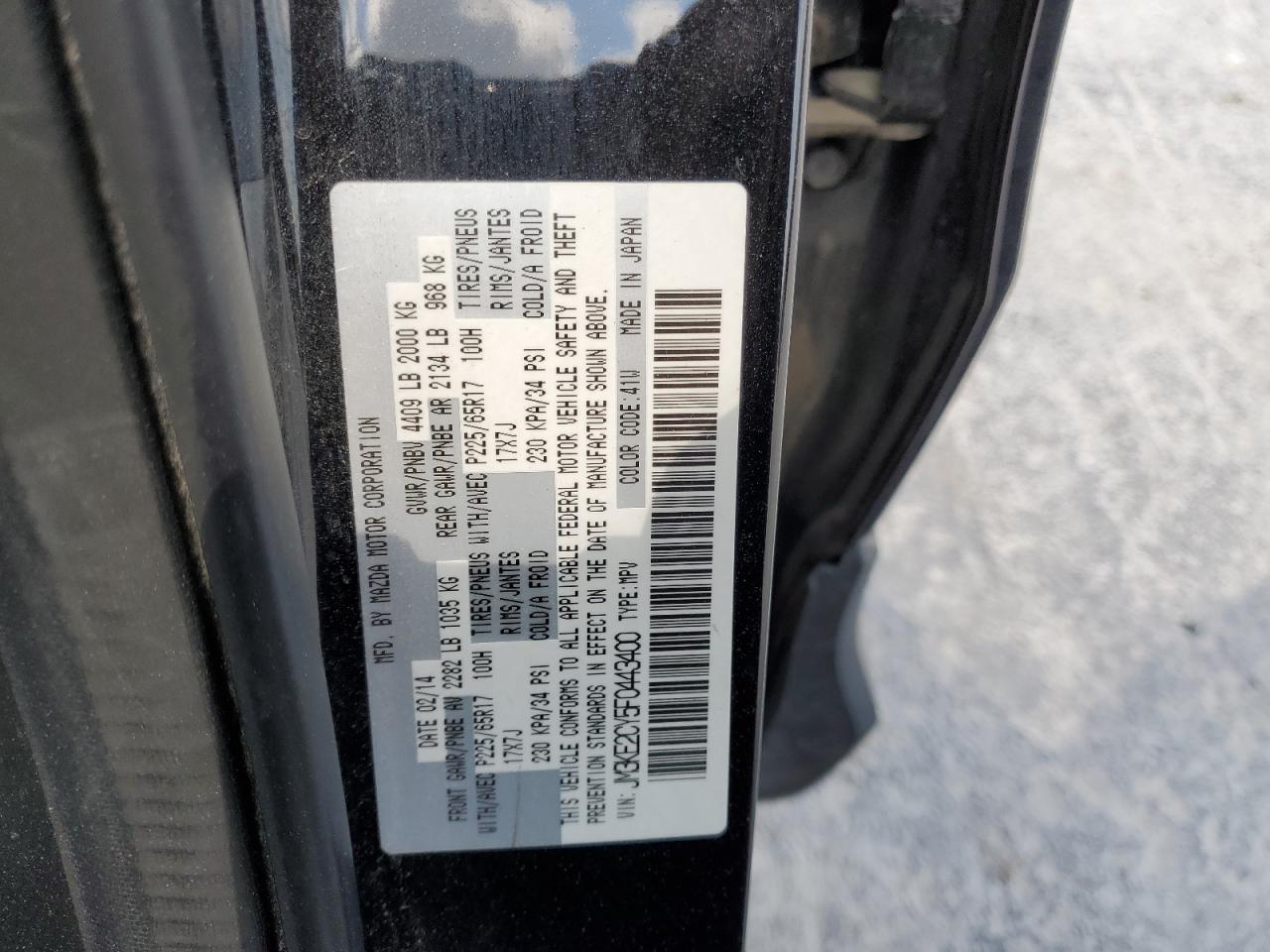 JM3KE2CY5F0443400 2015 Mazda Cx-5 Touring