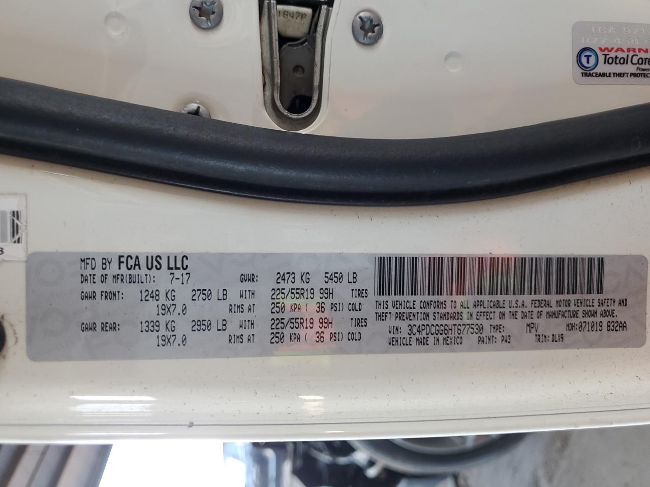 3C4PDCGG6HT677530 2017 Dodge Journey Crossroad