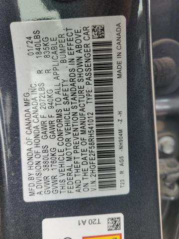 2HGFE2F58RH541012 2024 HONDA CIVIC - Image 12