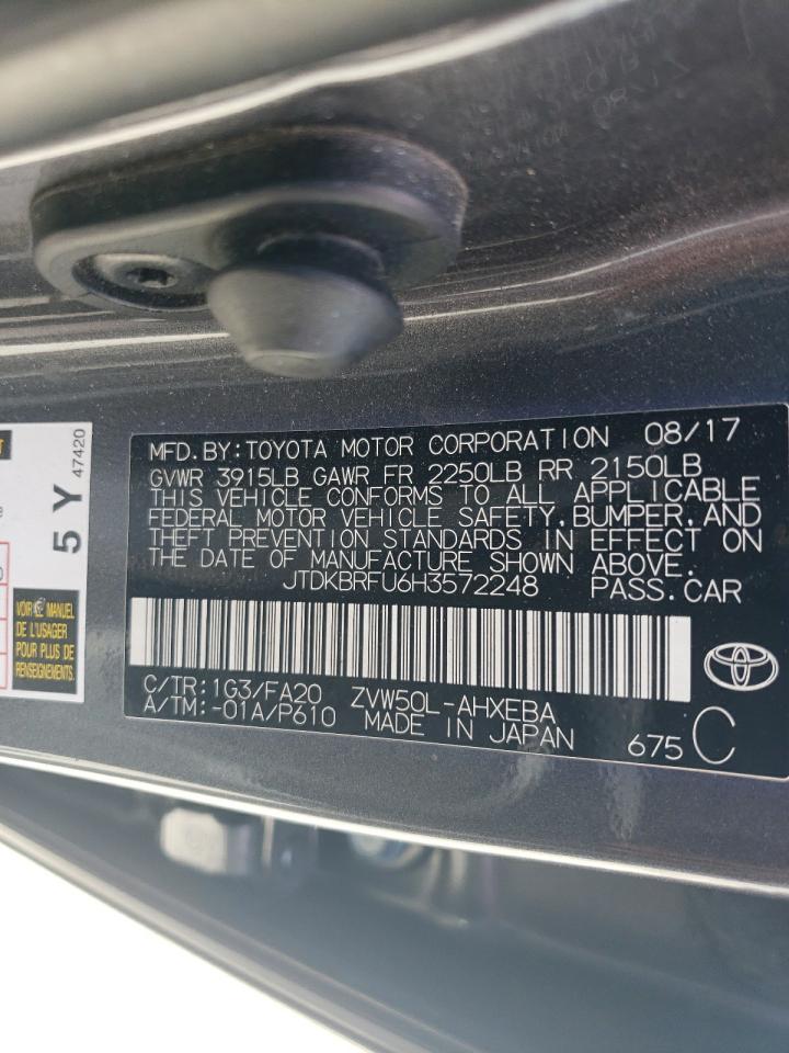 JTDKBRFU6H3572248 2017 Toyota Prius