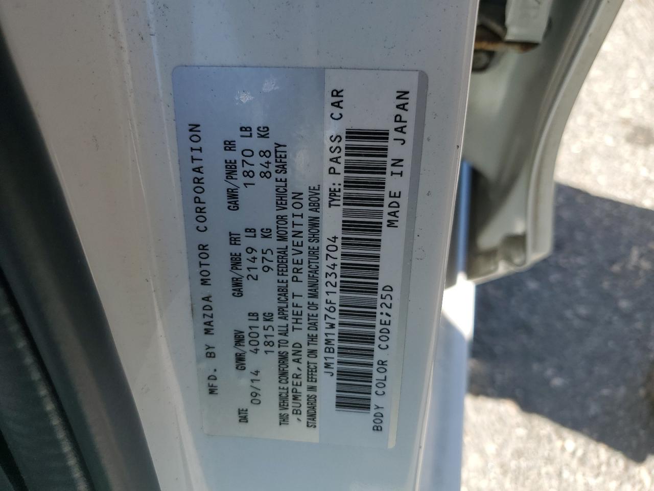 JM1BM1W76F1234704 2015 Mazda 3 Grand Touring