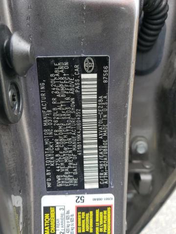 2018 TOYOTA CAMRY L - 4T1B11HK4JU604352
