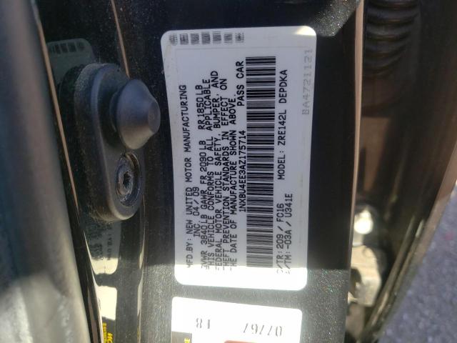 2010 Toyota Corolla Base VIN: 1NXBU4EE3AZ175714 Lot: 59765174