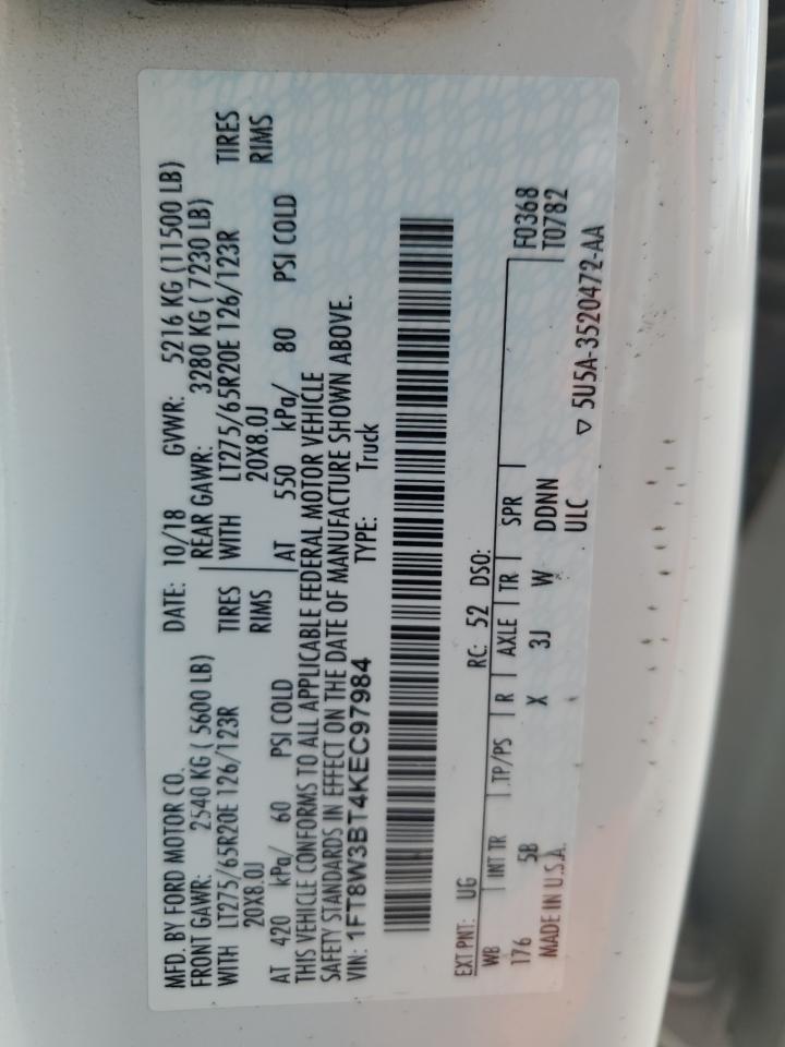 1FT8W3BT4KEC97984 2019 Ford F350 Super Duty