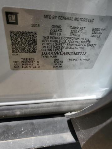 2019 GMC Acadia Sle VIN: 1GKKNKLA6KZ163717 Lot: 57750054