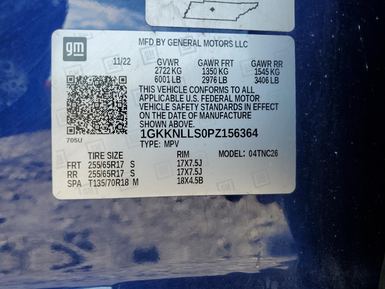 1GKKNLLS0PZ156364 2023 GMC Acadia At4