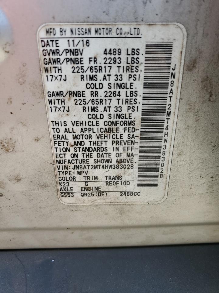 JN8AT2MT4HW383028 2017 Nissan Rogue S