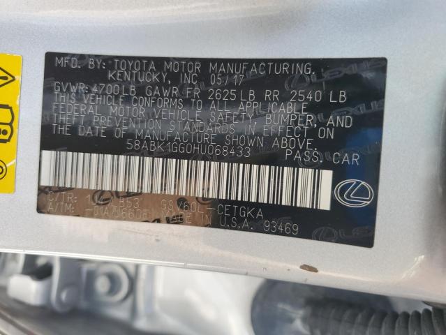 2017 Lexus Es 350 VIN: 58ABK1GG0HU068433 Lot: 60027044