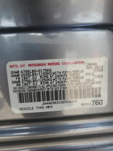 2016 Mitsubishi Outlander Se VIN: JA4AD3A31GZ018929 Lot: 61084594