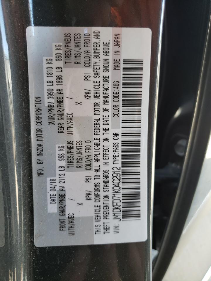 JM1DKFD71K0402912 2019 Mazda Cx-3 Grand Touring