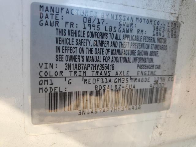 2017 NISSAN SENTRA S - 3N1AB7AP7HY396418