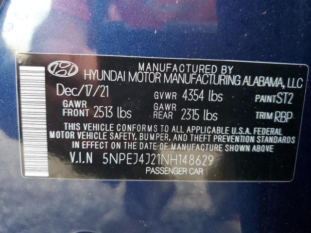 2022 Hyundai Sonata Sel Plus VIN: 5NPEJ4J21NH148629 Lot: 59432624