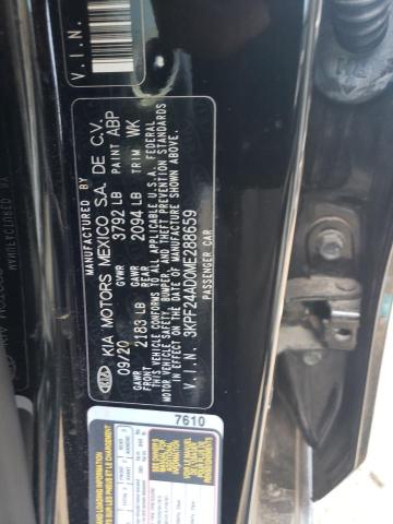 2021 Kia Forte Fe VIN: 3KPF24AD0ME288659 Lot: 58956774