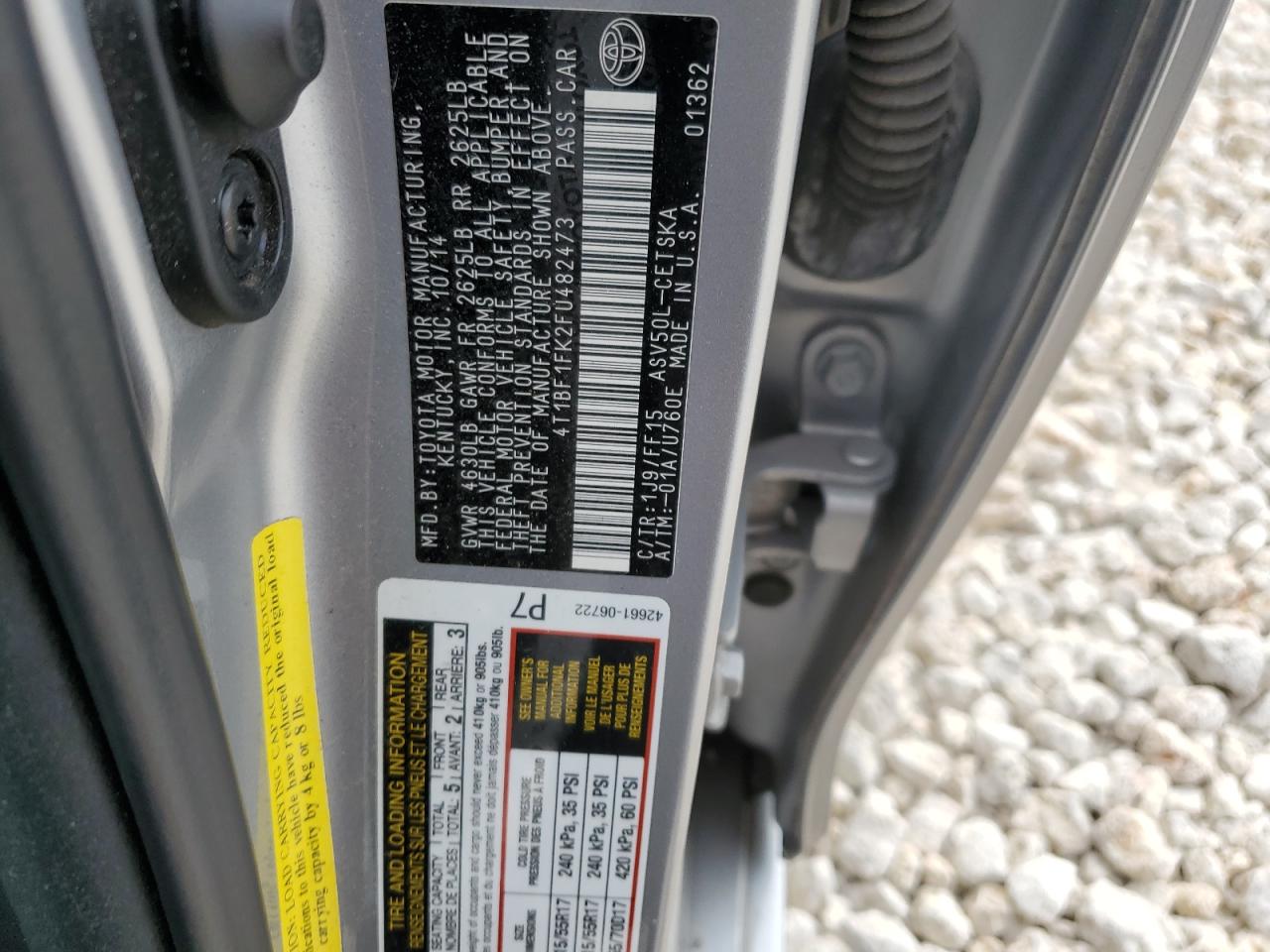 4T1BF1FK2FU482473 2015 Toyota Camry Le