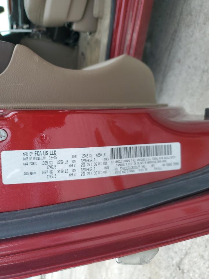 2C4RC1CGXGR175577 2016 Chrysler Town & Country Touring L