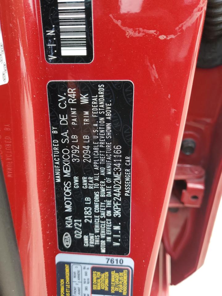 3KPF24AD2ME341166 2021 Kia Forte Fe