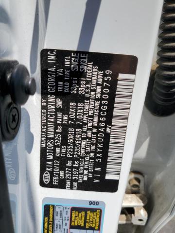 2012 Kia Sorento Ex VIN: 5XYKUDA66CG300759 Lot: 61317154