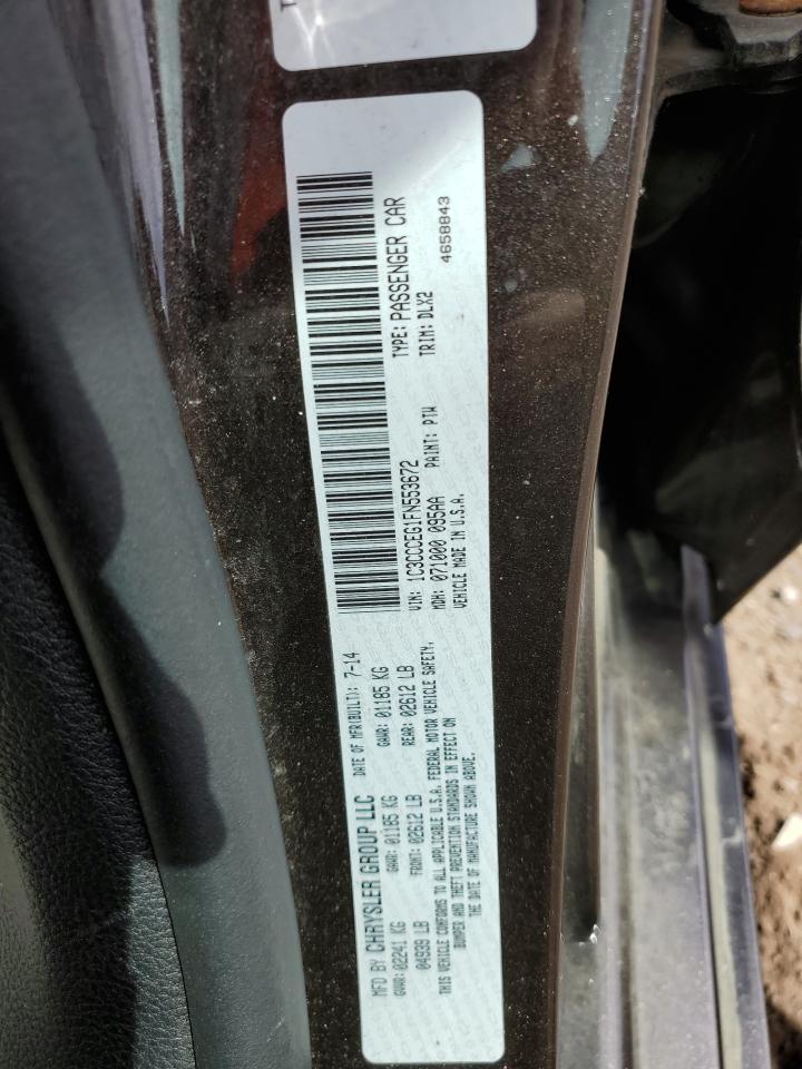 1C3CCCEG1FN553672 2015 Chrysler 200 C