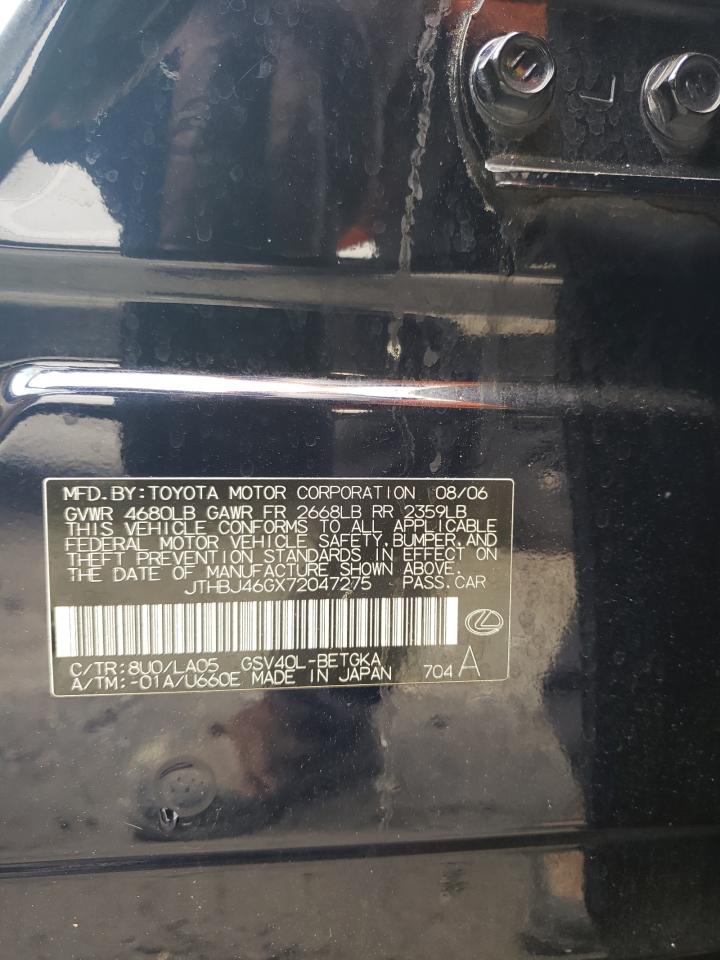 JTHBJ46GX72047275 2007 Lexus Es 350