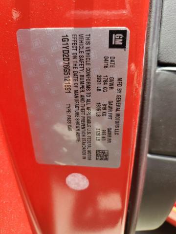 2016 Chevrolet Corvette Stingray 2Lt VIN: 1G1YD2D76G5121891 Lot: 45690414