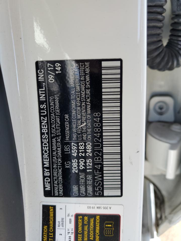 55SWF4JB2JU248848 2018 Mercedes-Benz C 300 55SWF4JB2JU248848 2018 Mercedes-Benz C 300