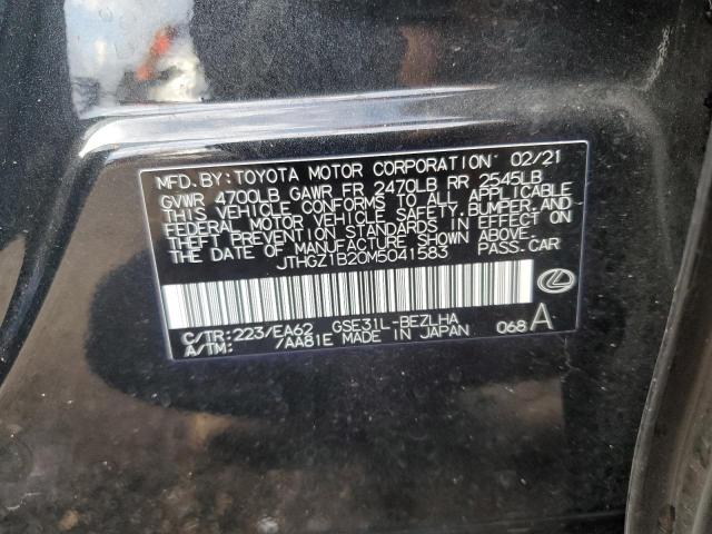 2021 Lexus Is 350 F-Sport VIN: JTHGZ1B20M5041583 Lot: 60163654