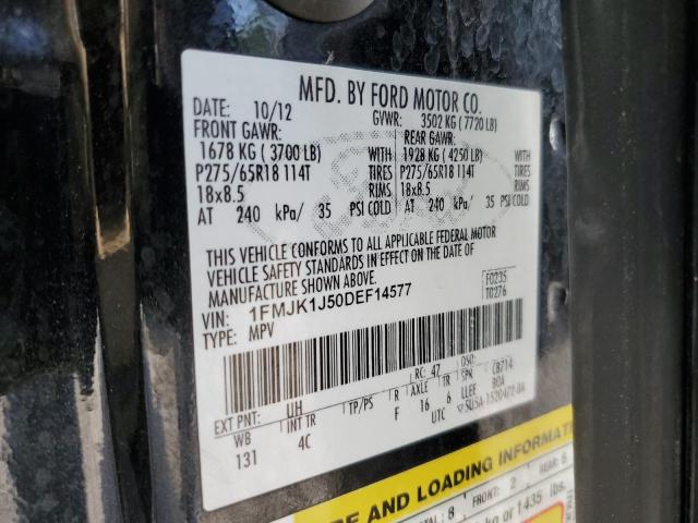 2013 Ford Expedition El Xlt VIN: 1FMJK1J50DEF14577 Lot: 56930164