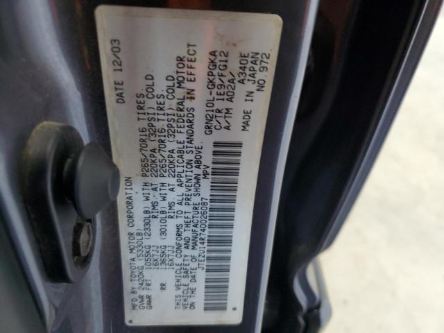 2004 Toyota 4Runner Sr5 VIN: JTEZU14R740026087 Lot: 60452474