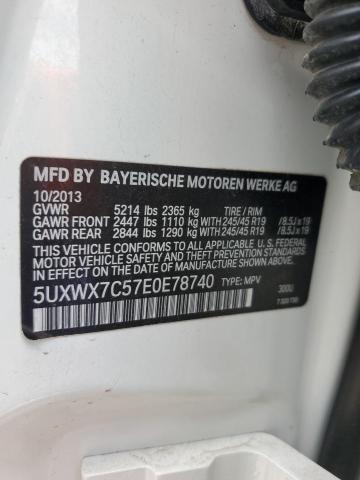 2014 BMW X3 xDrive35I VIN: 5UXWX7C57E0E78740 Lot: 58652064