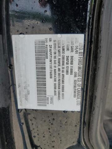 2001 Ford Crown Victoria Police Interceptor VIN: 2FAFP71W11X176808 Lot: 61388664