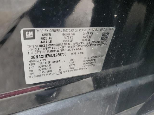 2018 Chevrolet Equinox Ls VIN: 3GNAXHEV0JL265760 Lot: 59486464