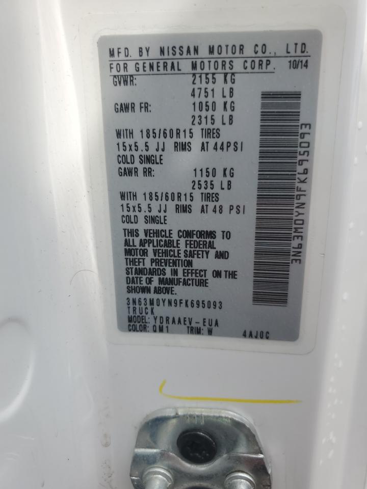 3N63M0YN9FK695093 2015 Chevrolet City Express Ls