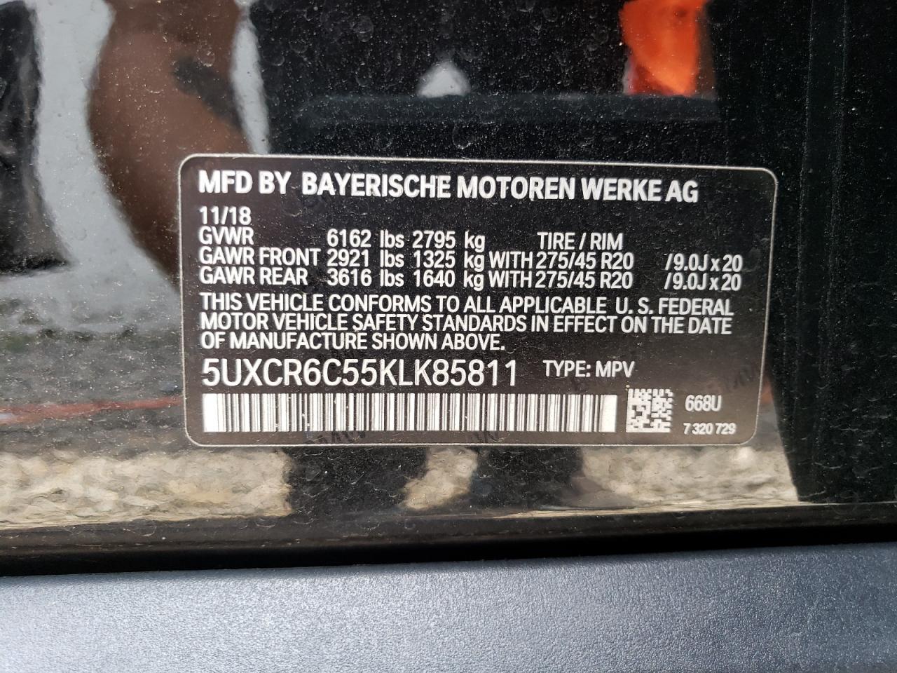 5UXCR6C55KLK85811 2019 BMW X5 xDrive40I