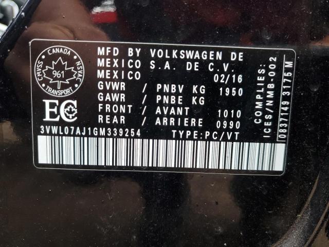 2016 Volkswagen Jetta Sel VIN: 3VWL07AJ1GM339254 Lot: 59406804