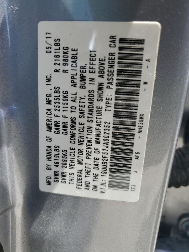 19UUB2F57JA002352 2018 Acura Tlx Tech