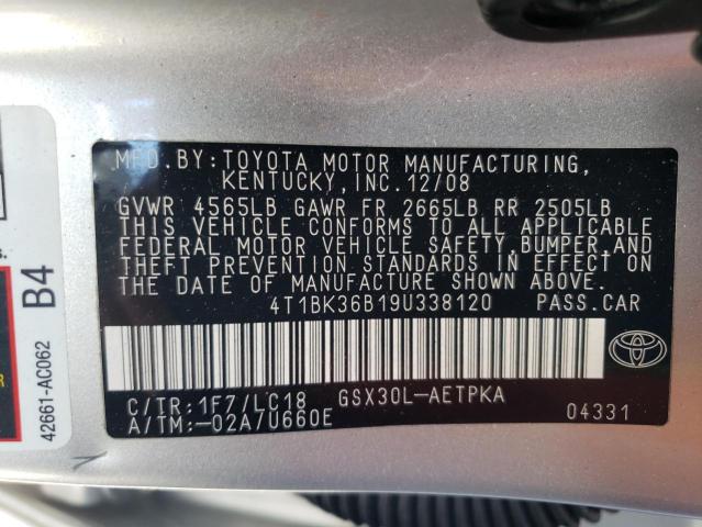 2009 Toyota Avalon Xl VIN: 4T1BK36B19U338120 Lot: 60201114