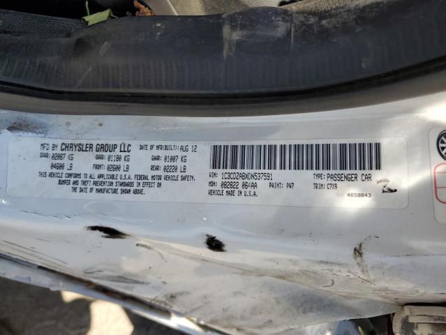 2013 Dodge Avenger Se VIN: 1C3CDZABXDN537591 Lot: 58717404