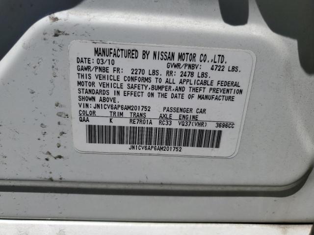 2010 Infiniti G37 Base VIN: JN1CV6AP6AM201752 Lot: 59776414