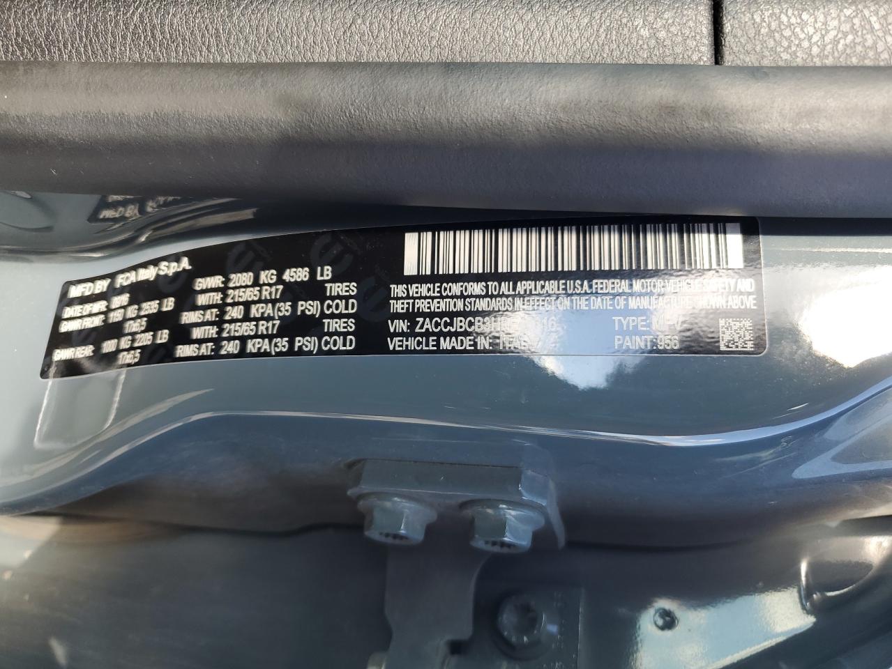 ZACCJBCB3HPE45616 2017 Jeep Renegade Trailhawk