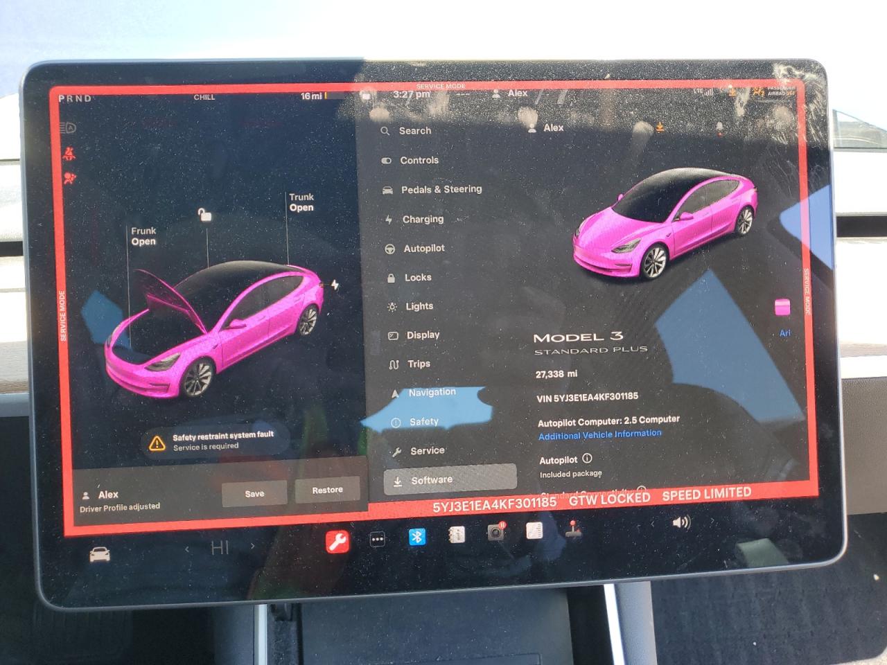 5YJ3E1EA4KF301185 2019 Tesla Model 3