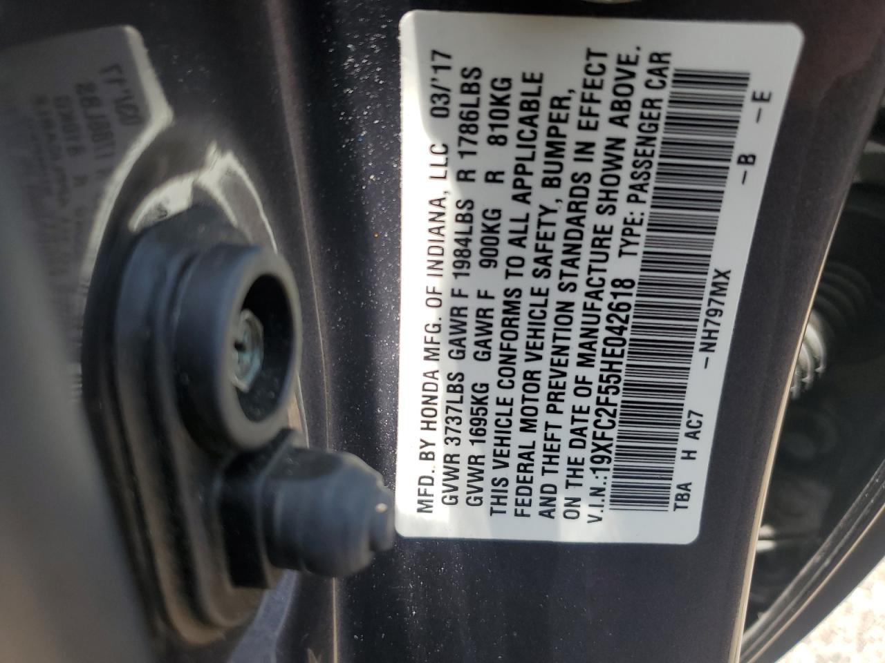 19XFC2F55HE042618 2017 Honda Civic Lx 19XFC2F55HE042618 2017 Honda Civic Lx