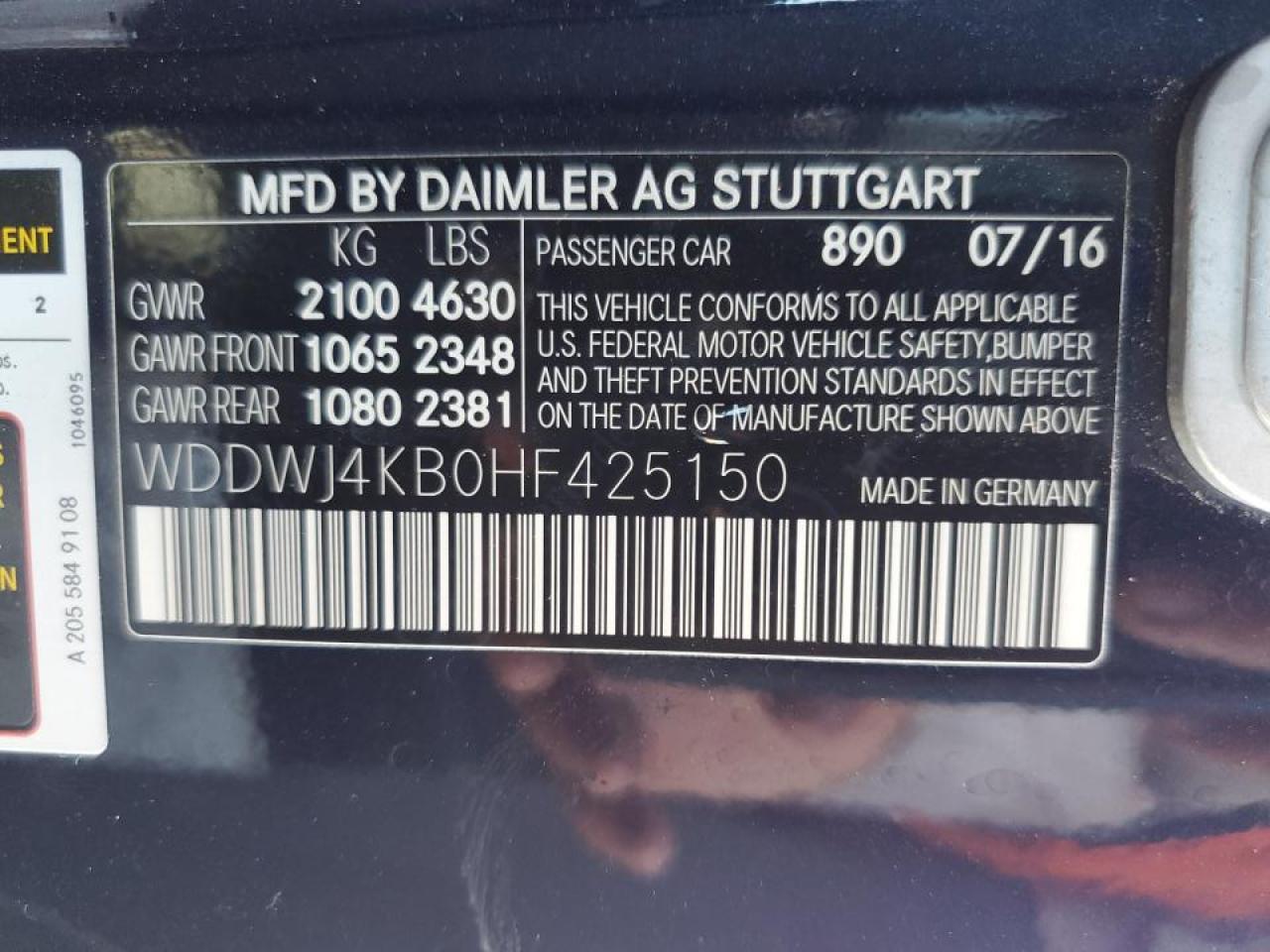 WDDWJ4KB0HF425150 2017 Mercedes-Benz C 300 4Matic