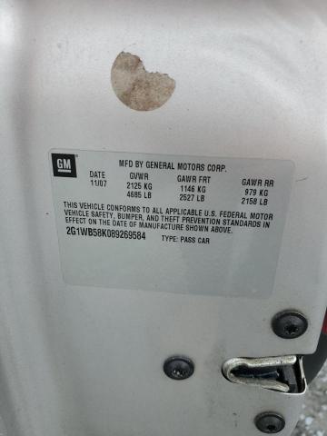 2008 Chevrolet Impala Ls VIN: 2G1WB58K089269584 Lot: 57840714