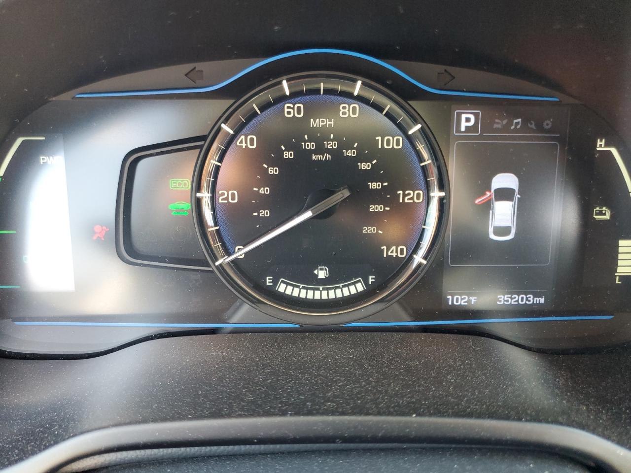 KMHC65LC9KU128582 2019 Hyundai Ioniq Blue