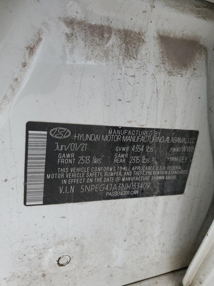 5NPEG4JA3NH133409 2022 Hyundai Sonata Se