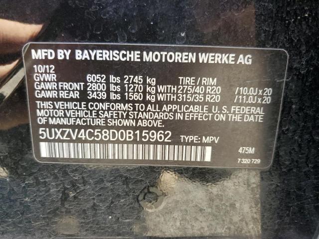 VIN 5UXZV4C58D0B15962 2013 BMW X5, Xdrive35I no.13